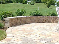 Curved paver deck